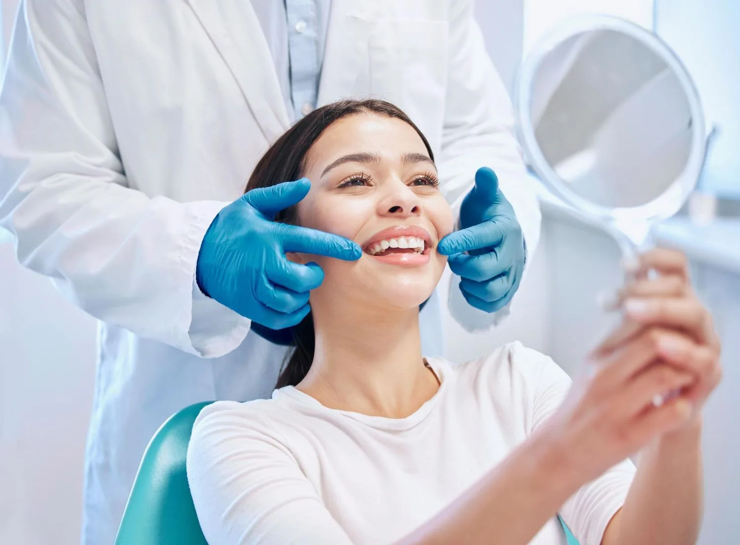 Dentist performing root canal procedure